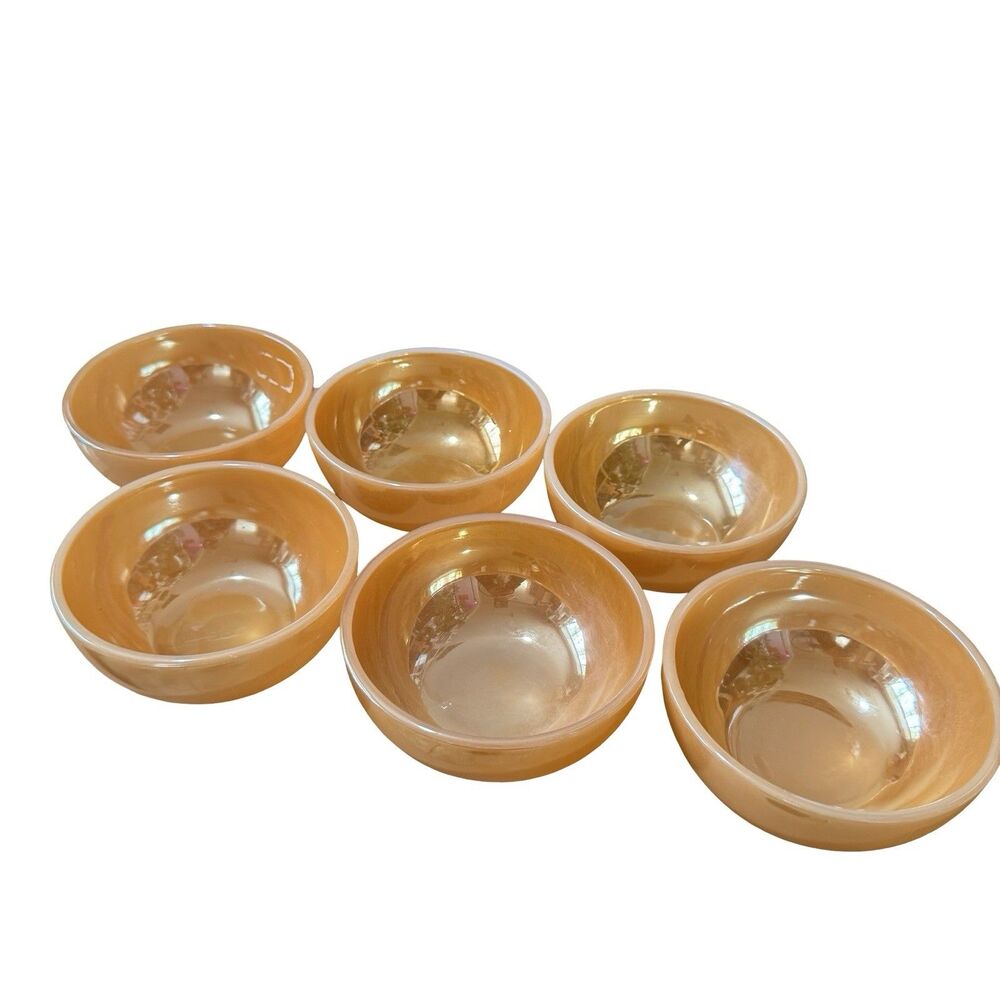 anchor hocking fire king peach lustre small bowls set of 6